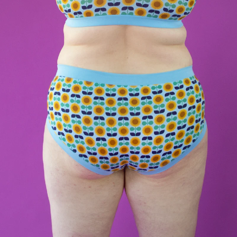 Mid Rise Briefs - Sunflowers