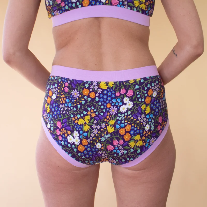 Mid Rise Briefs - Wildflowers