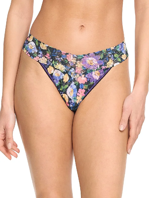 Printed Signature Lace Original Rise Thong Dream Garden