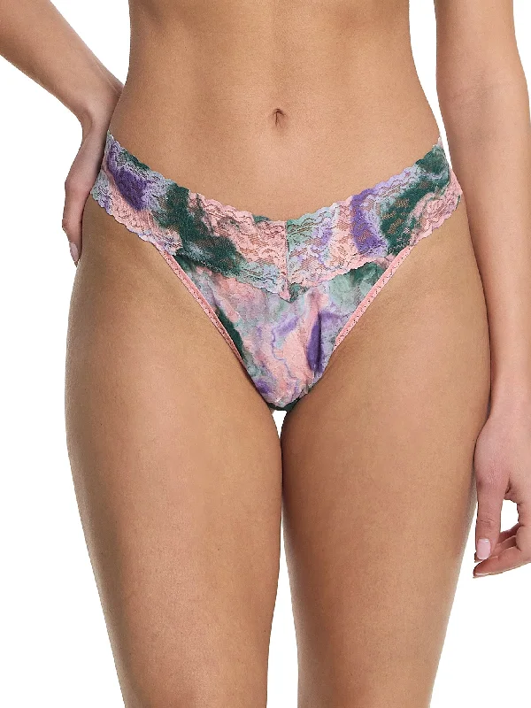 Printed Signature Lace Original Rise Thong Painter