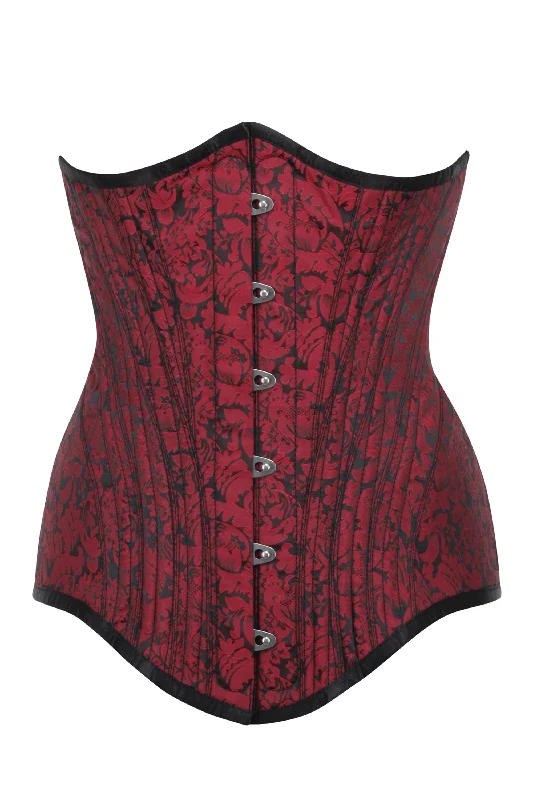 Red and Black Brocade Underbust