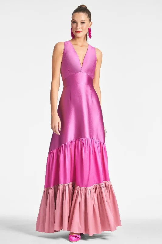 Rori Gown - Fuchsia/Multi