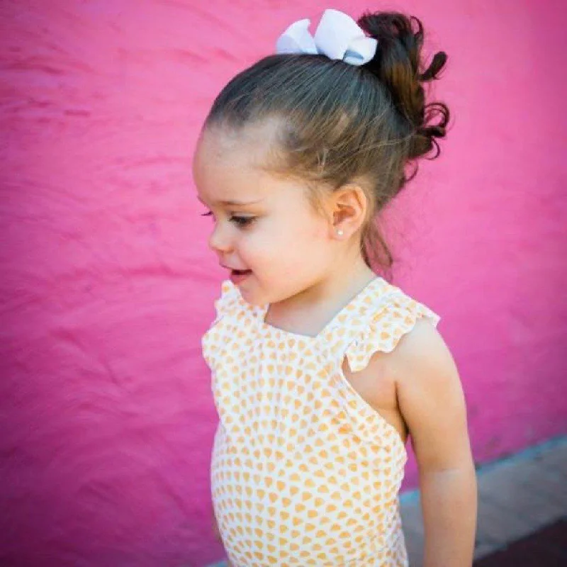 Matching Swimwear, Girls' One Piece Swimsuit, Lemon Drops