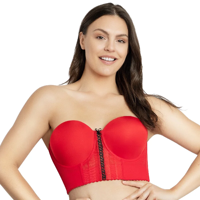 Shea Longline Strapless Bra - Racing Red