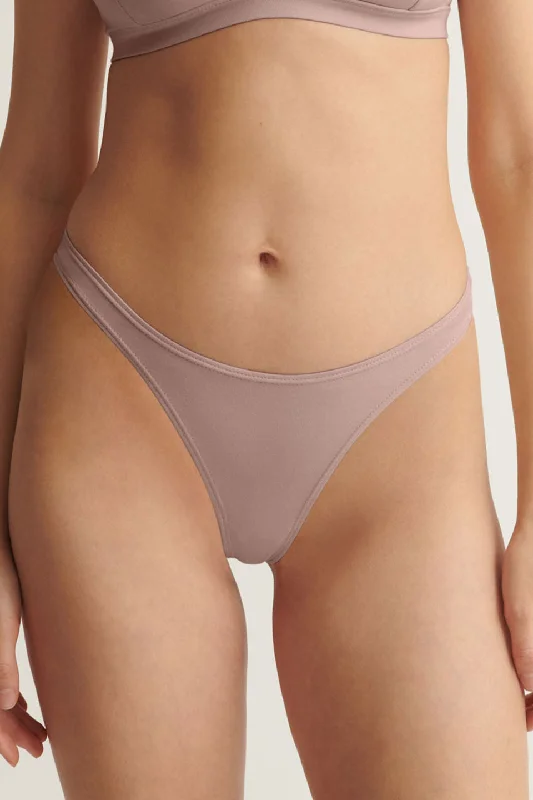 Skin: Graysen Organic Cotton Thong - Mauve