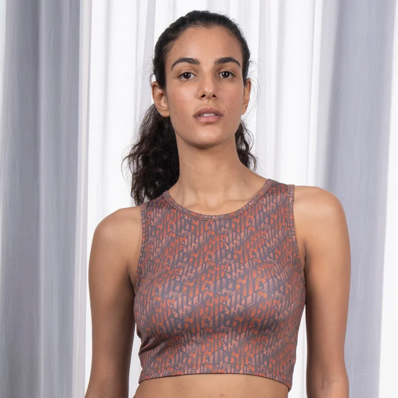 Sleeveless Activewear Crop Top-AT-6