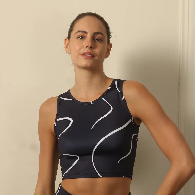 Sleeveless Activewear Crop Top-AT-6