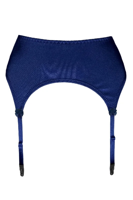 Valessa Gloss Navy garter belt