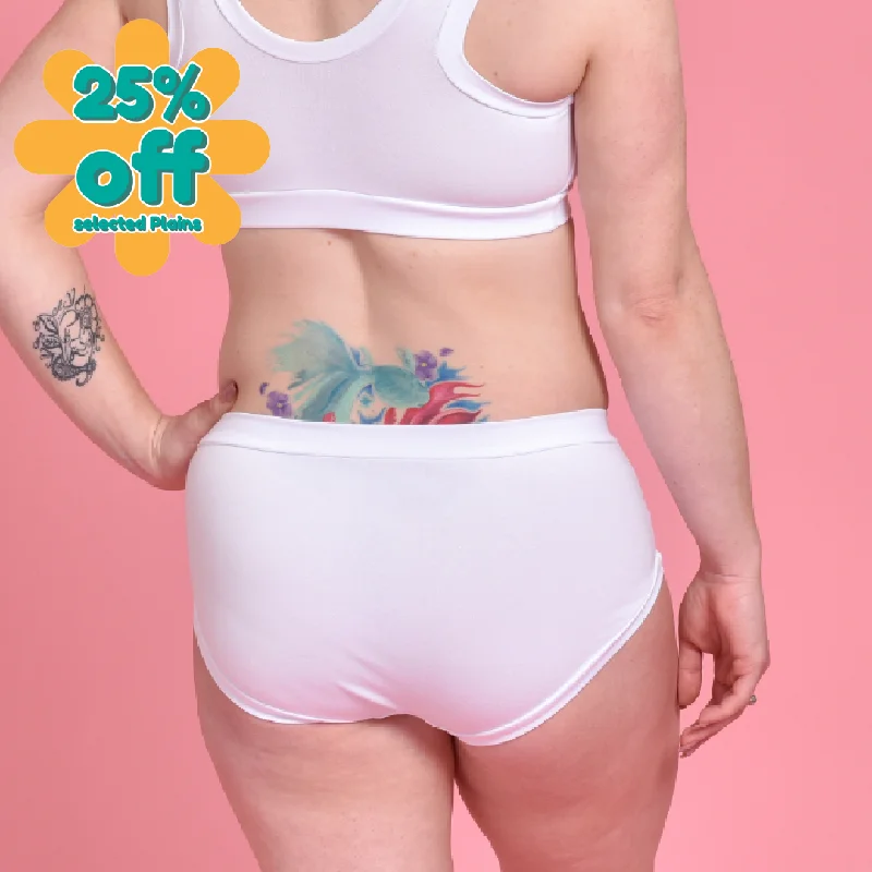 Mid Rise Briefs - White