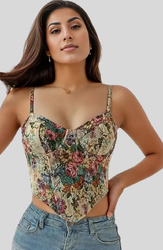 Wild and Chic Backless Corset Top