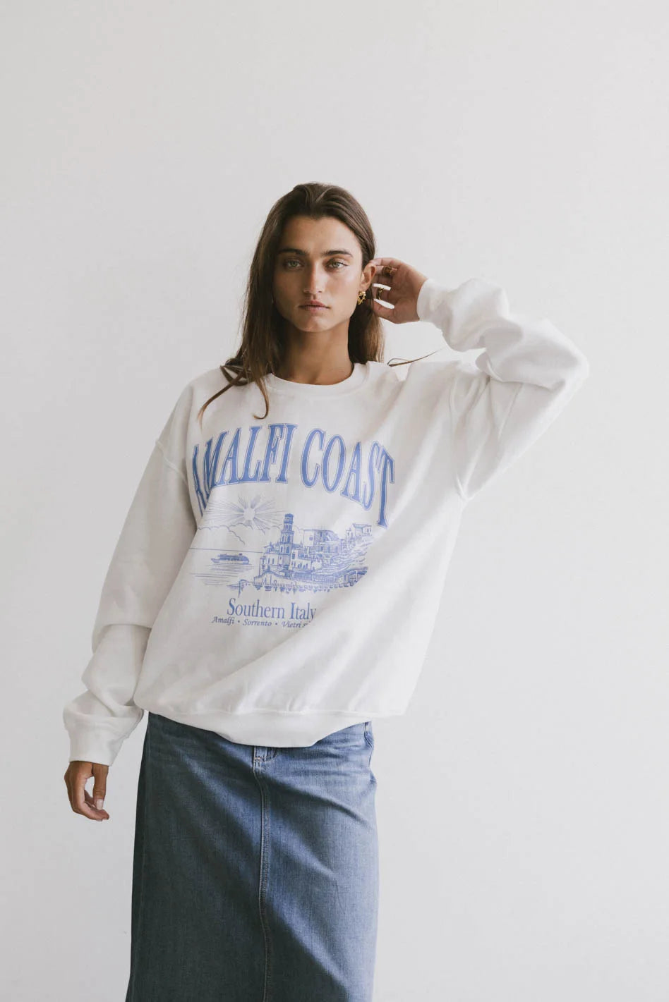 women's sweater for travel -Amalfi Coast Crewneck