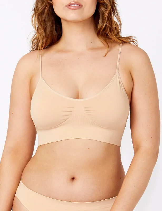 Bare Essentials Adjustable Padded Wirefree Bra - Rose Beige