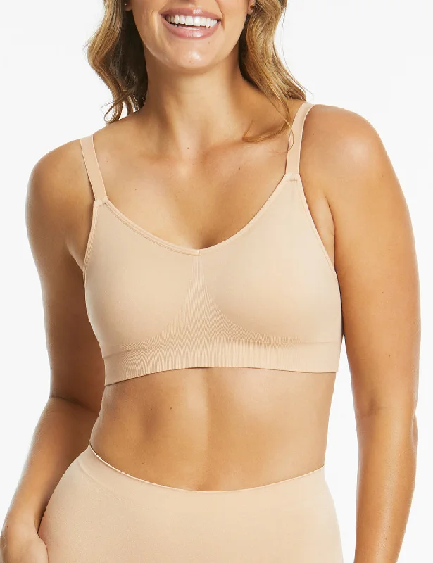 Bare Essentials Mesh Support Wirefree Bra - Rose Beige