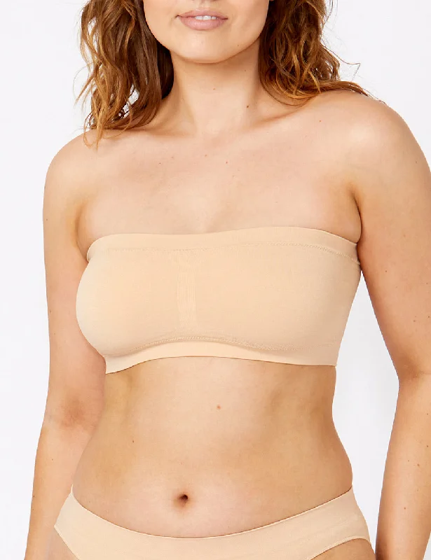 Bare Essentials Padded Bandeau- Rose Beige