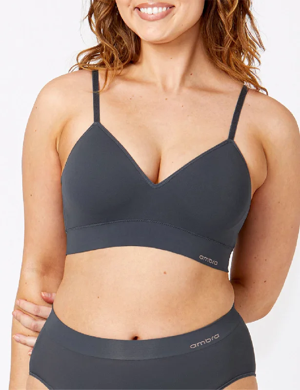 Bondi Bare Padded Longline Bra -Nightshade