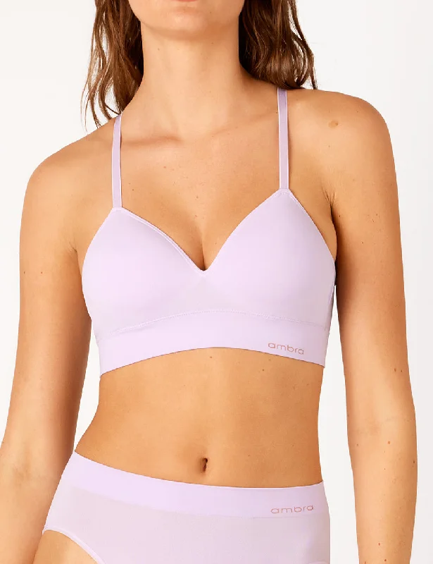 Bondi Bare Padded Longline Bra - Wisteria