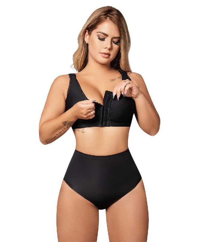 Brasier - faja Moldeadora - Negro - Tiras Anchas ( Ref. C-082 )