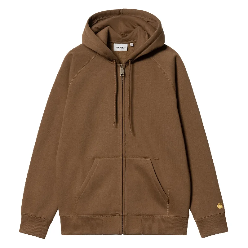 Carhartt WIP Hooded Chase Jacket Tamarind / Gold