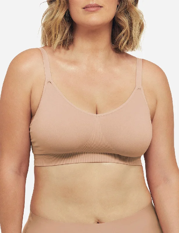 Curvesque Support Wirefree Bra- Rose Beige