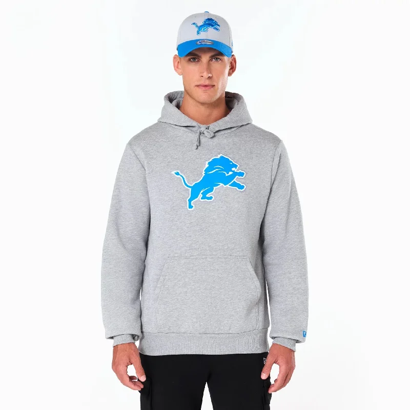 Detroit Lions NFL Grey Pullover Hoodie