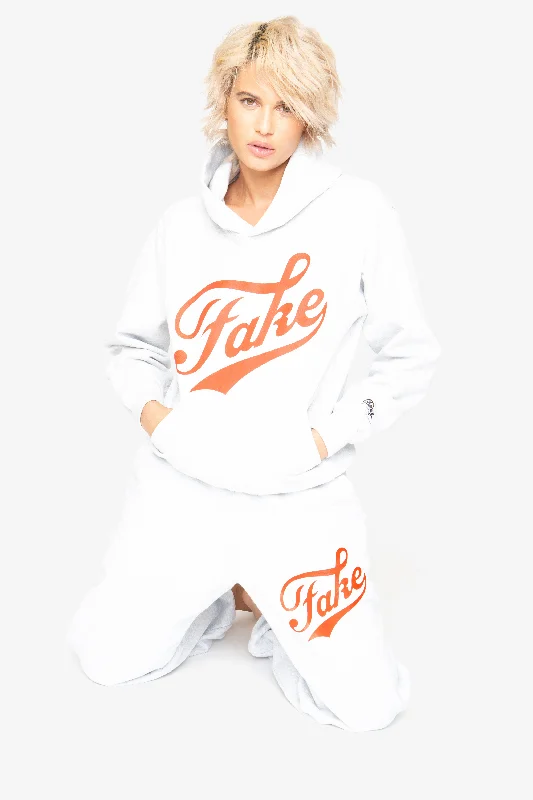 Fake / Fame Hoodie Seatshirt in Grey