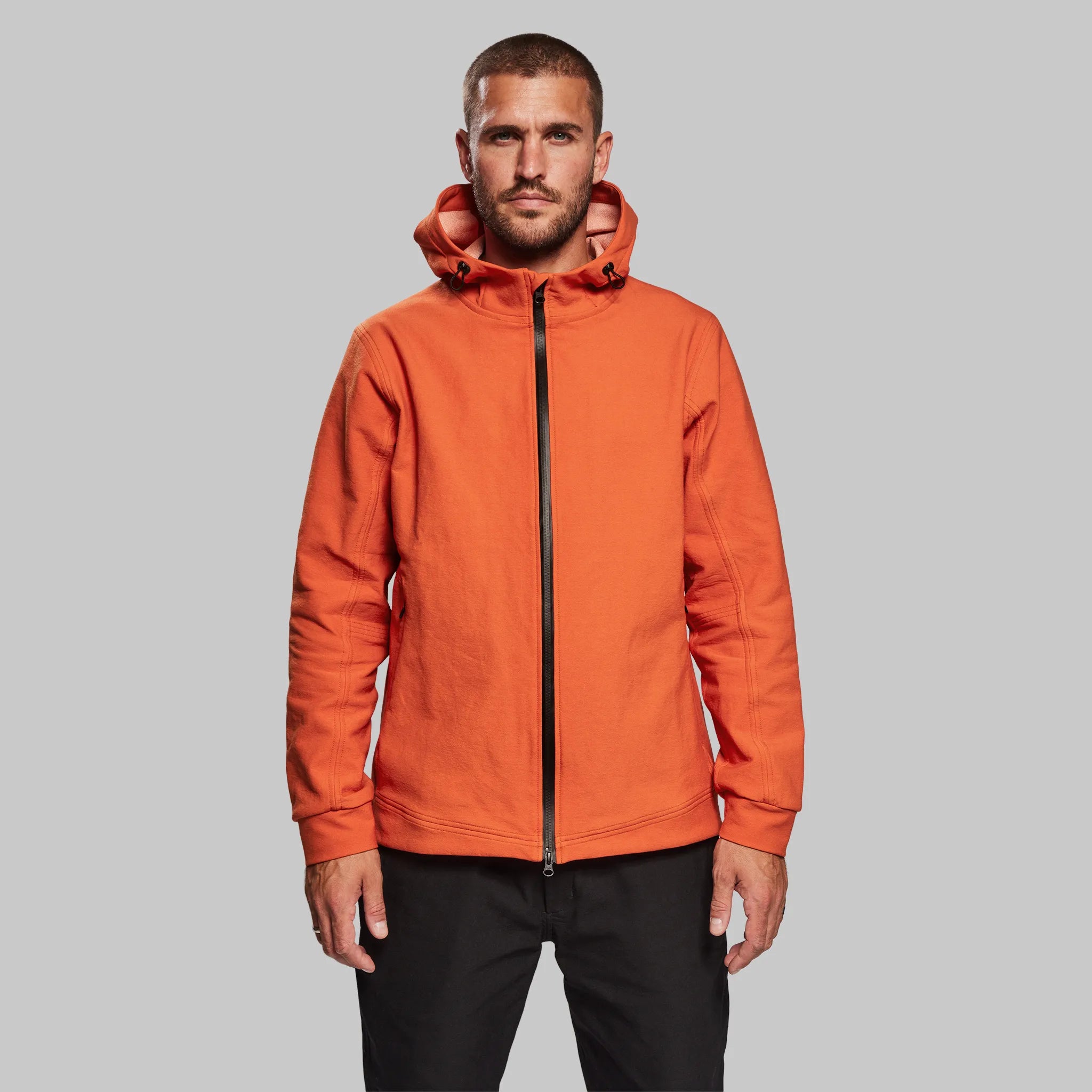 Indestructible Hooded Jacket. International Orange edition