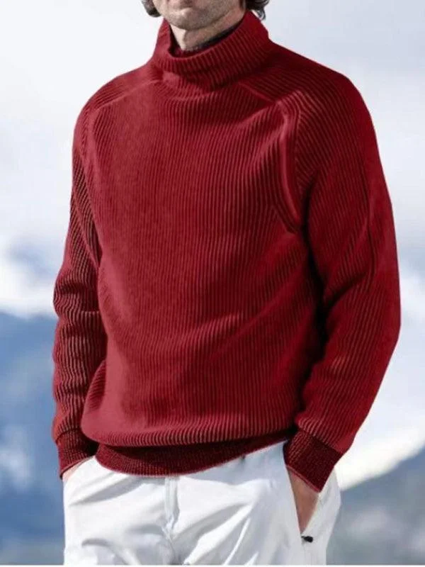 women's sweater soft -Knitted Men Turtleneck Sweater