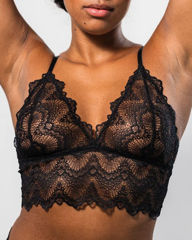 Lace Bralette Top Black