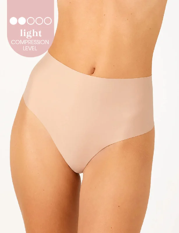 Laser Cut Waisted G-String - Praline