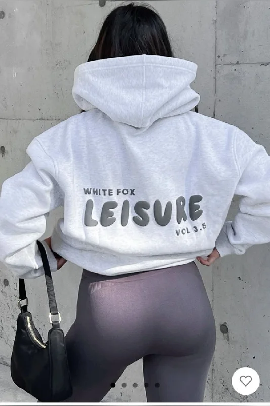 Leisure Series Oversized Hoodie Glacier Grey (white fox)