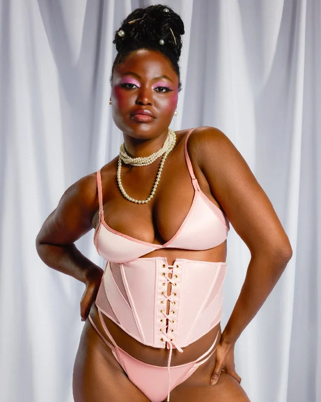 Luxe Sculpt Underbust Corset | Glow Satin (Pink Sands)