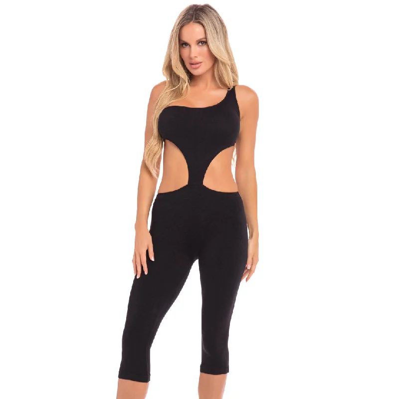 One Shoulder Cropped Catsuit