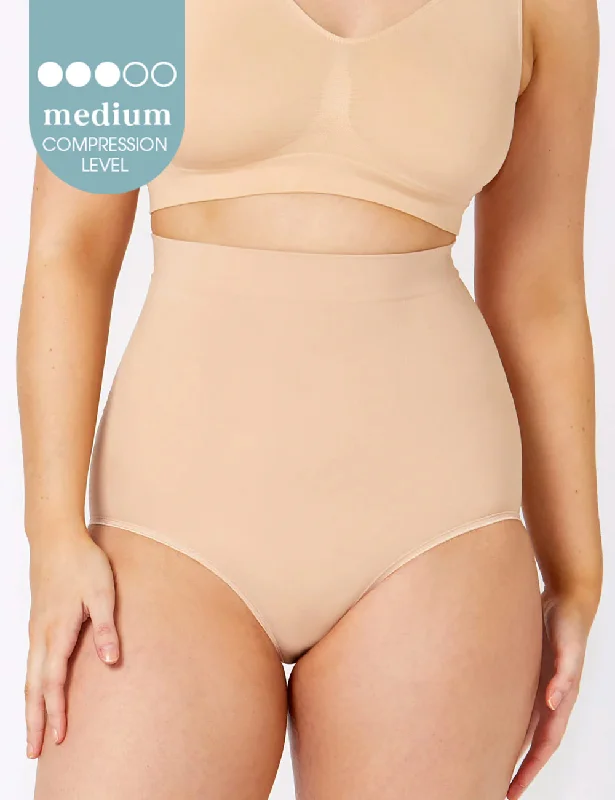 Powerlite High Waisted Brief- Rose Beige