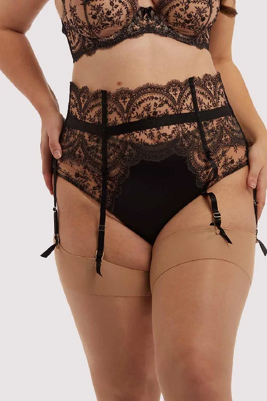 Severine Black Curve Suspender