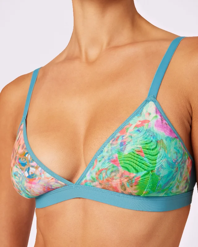 Re:Play Triangle Bralette | Ultra-Soft Re:Play (Waterlilies)