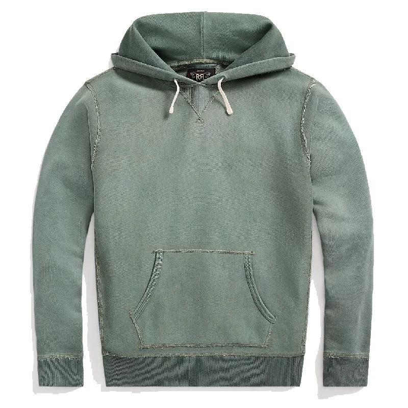 RRL by Ralph Lauren Garment-Dyed Fleece Hoodie Collegiate Green