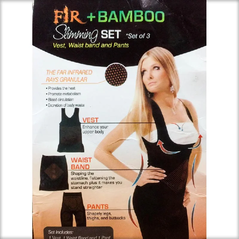 Slimming Set Vest, Waist Band, Pants Fir Bamboo - Set Of 3