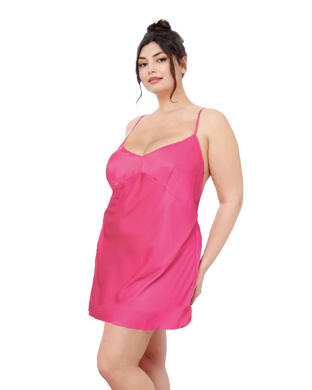 Soft Satin Chemise and Matching G-string Set