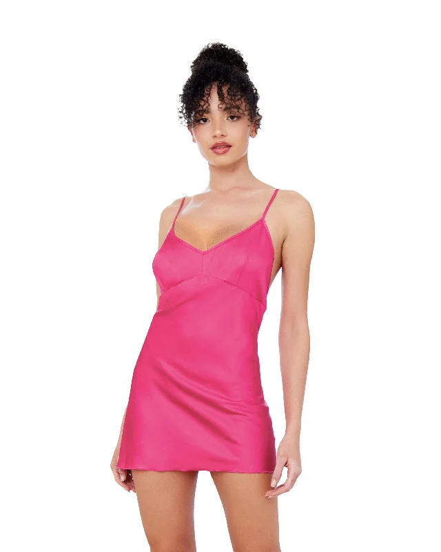 Soft Satin Chemise and Matching G-string Set