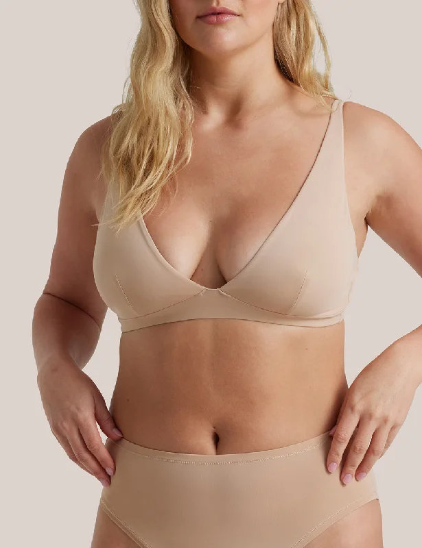 Soft Touch Triangle Bralette - Nude