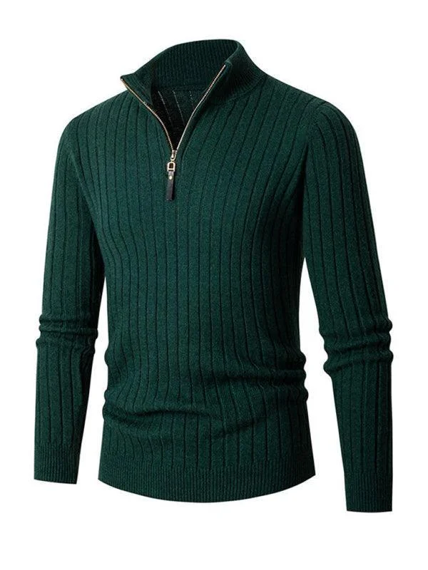 women's sweater aesthetic -Solid Stretch Men Turtleneck Sweater