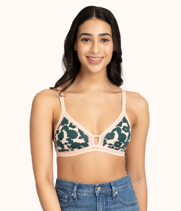 The Mesh Trim Bralette: Retro Blooms