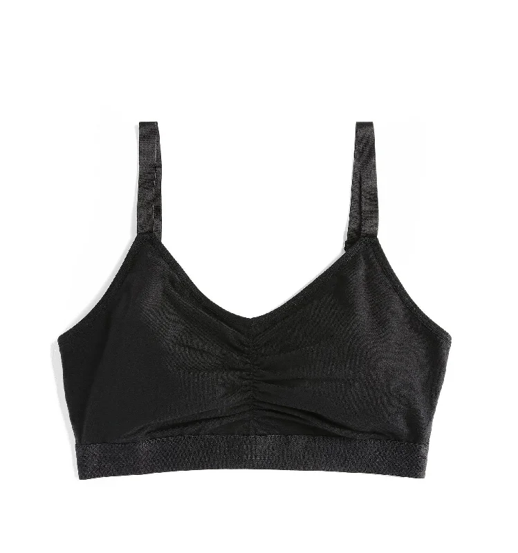 V Neck Bralette - X= Black