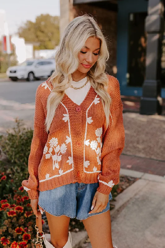 Autumn Charm Floral Embroidered Cardigan