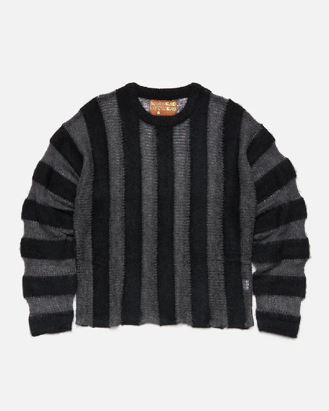 Fuzzy Threadbare Sweater - Black