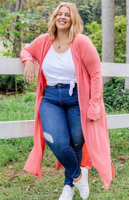 Jane Cardigan in Coral