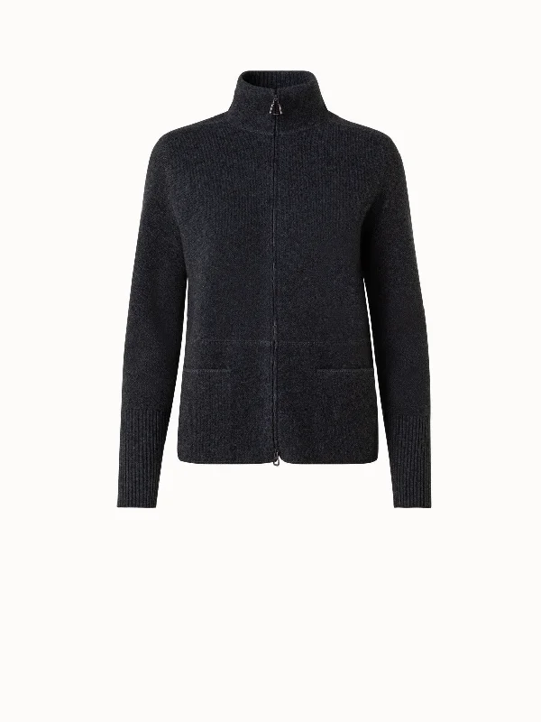 Cashmere Piqué Knit Cardigan