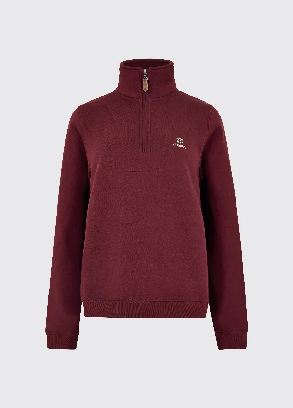 Castlemartyr Women's Quarter Zip Sweatshirt - Ox Blood