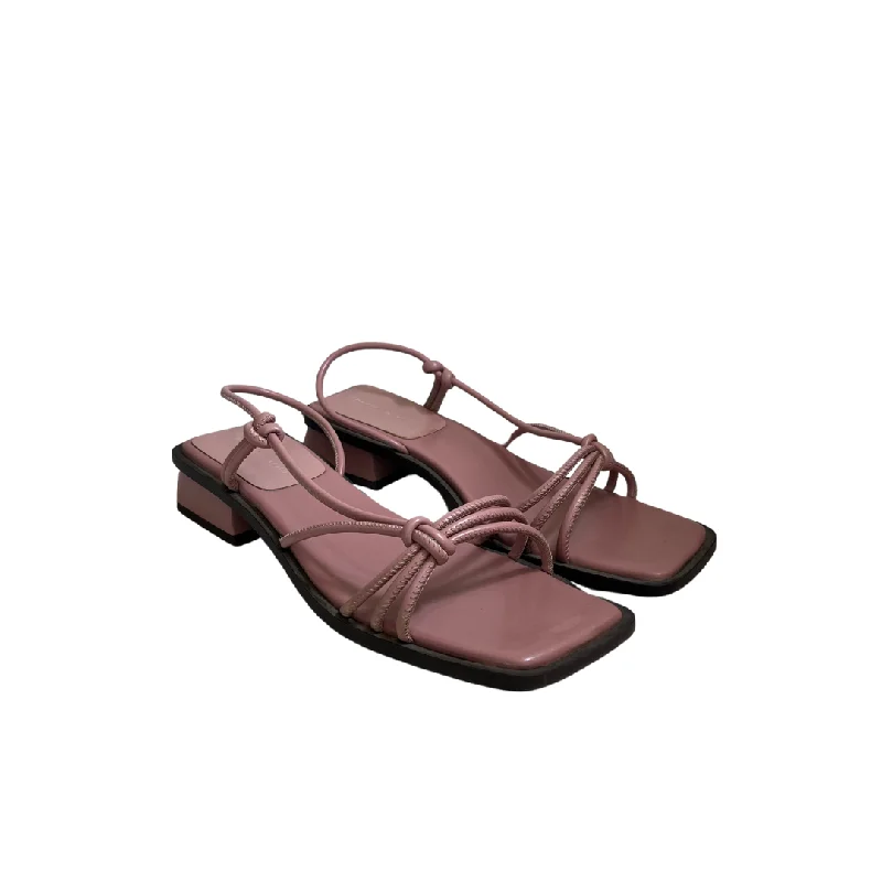 Charles & Keith Dusty Pink Strappy Knotted Slingback Sandals | Gently Used |