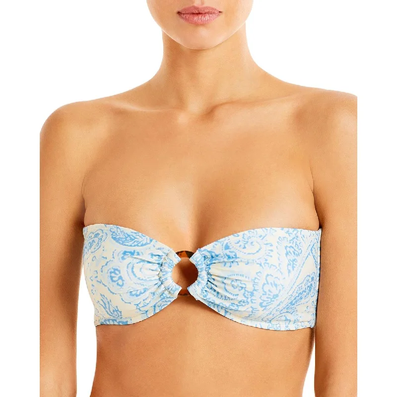 Faithfull the Brand Womens Faye O-Ring Bandeau Bikini Swim Top